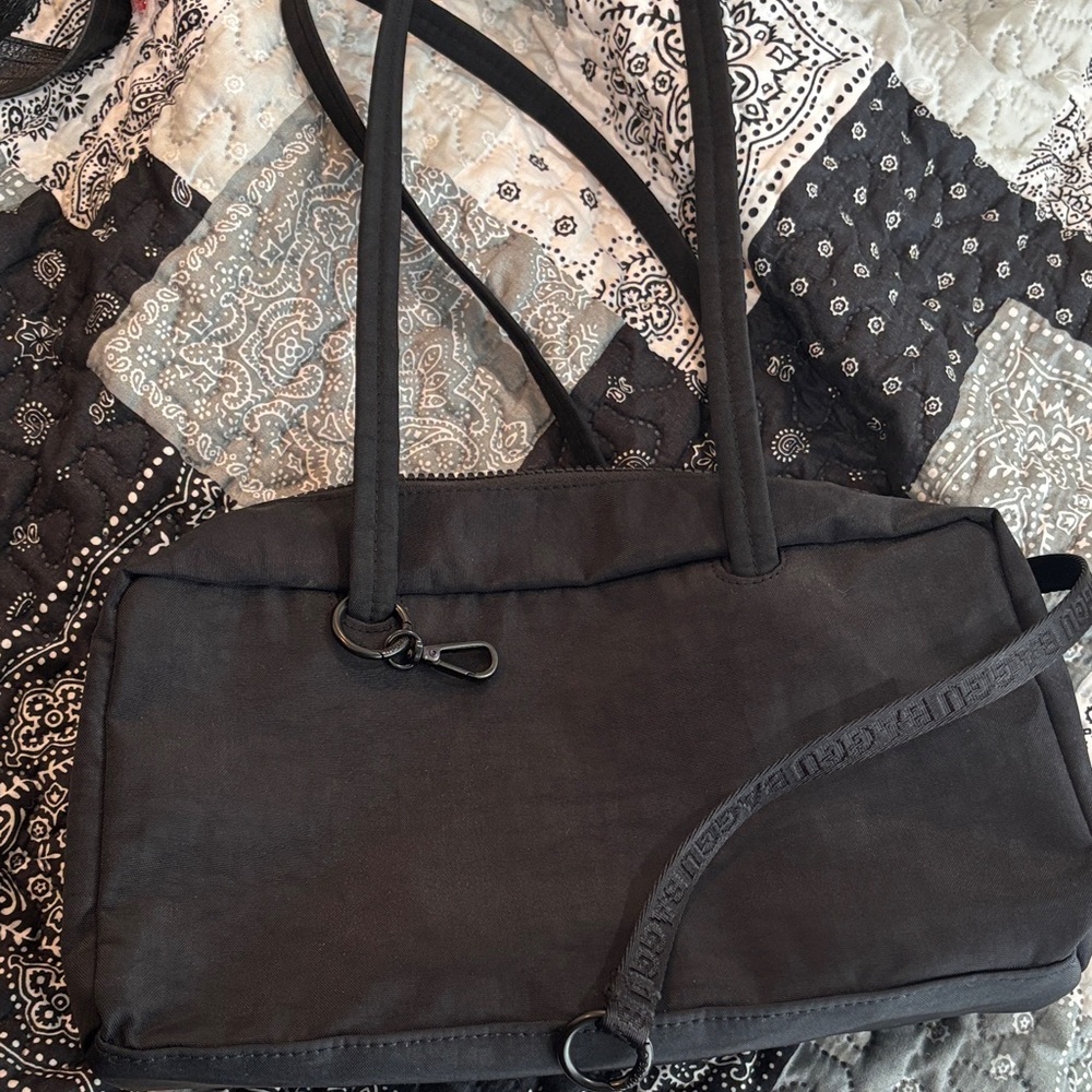 Black BAGGU bowler bag